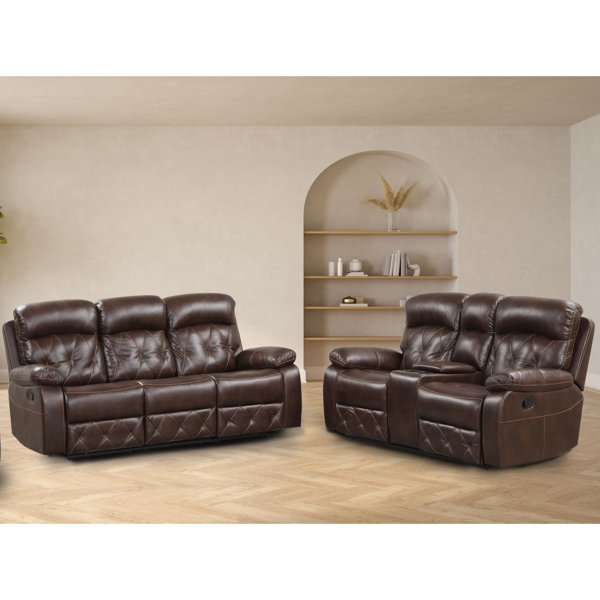 24/7ShopAtHome 2 - Piece Faux Leather Living Room Set | Wayfair